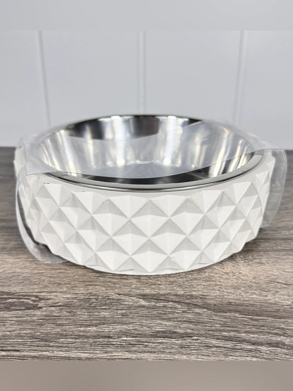 NEW Boots & Barkley White Concrete Large Dog Bowl